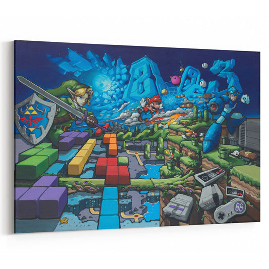 Press Start Canvas Print
