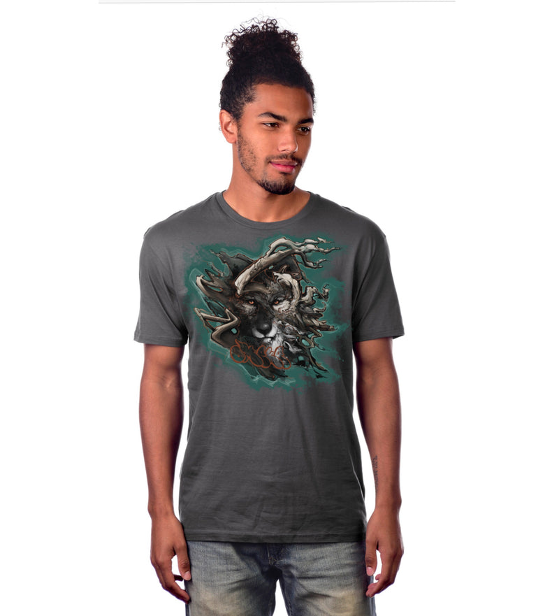 Shadow Wolf Teal Graphic Tee