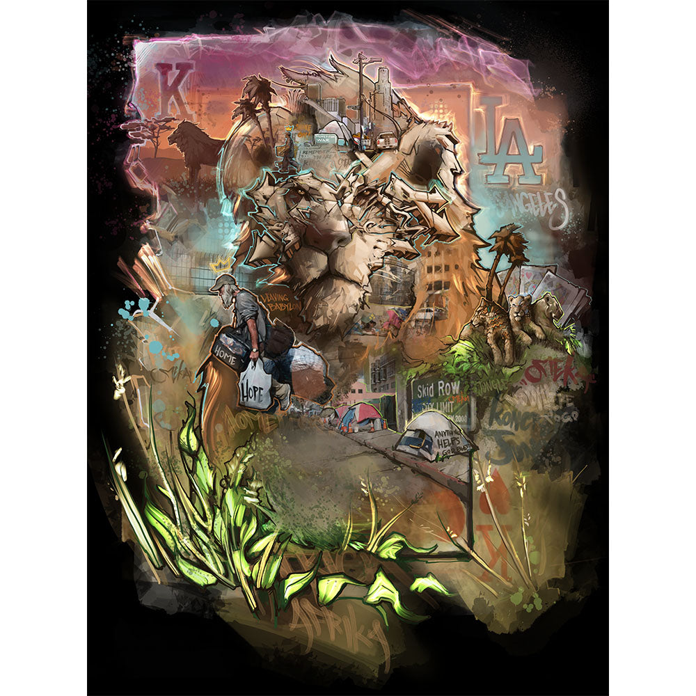 LA Lion Canvas Print