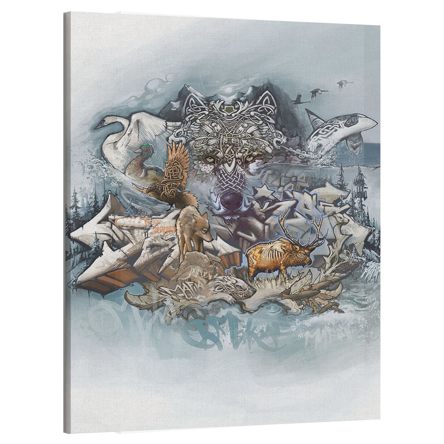 Winter Wolf Canvas Print