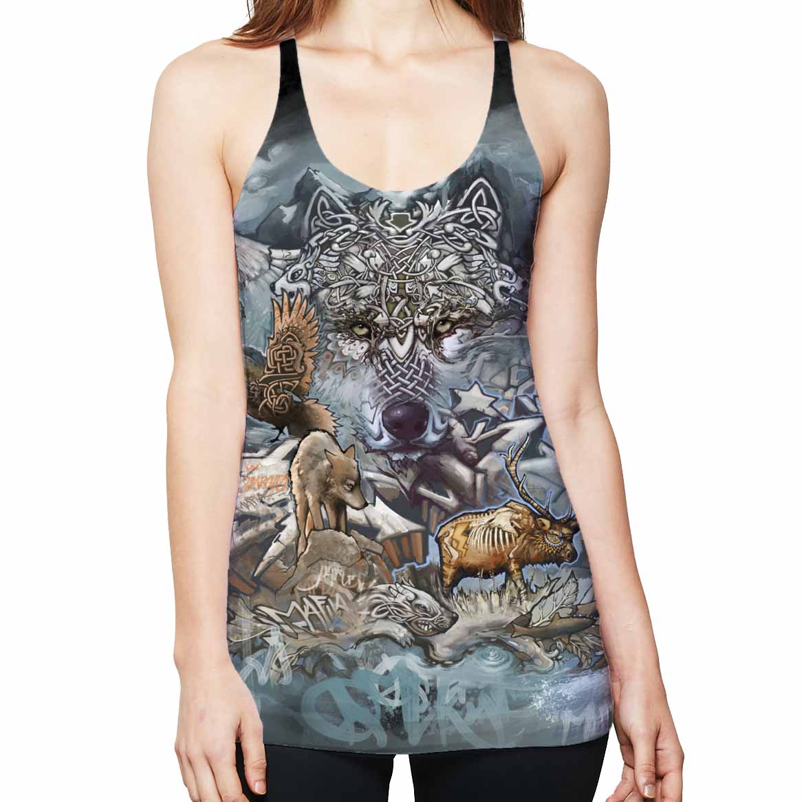 Winter Wolf Racerback Tank