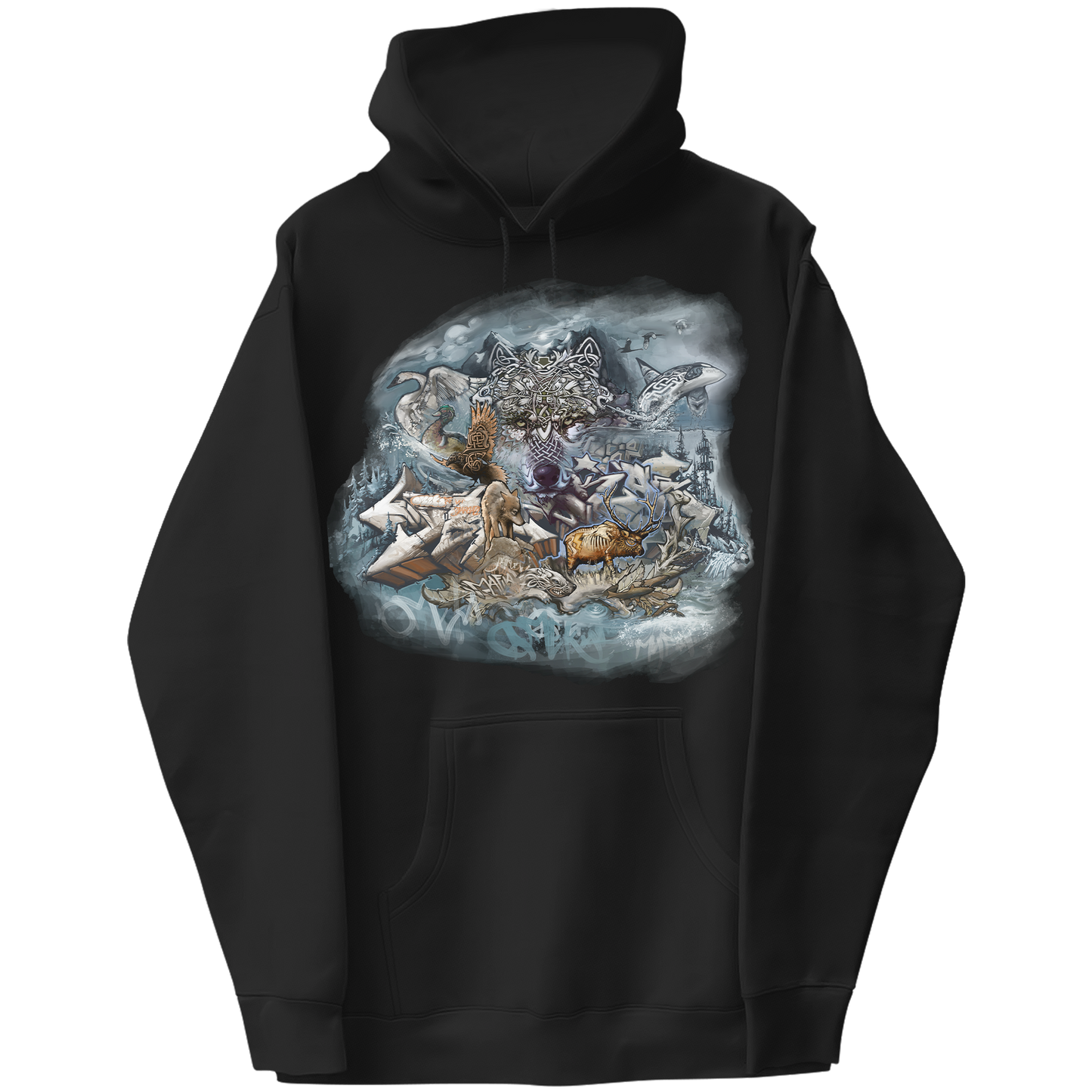 Winter Wolf Graphic Hoodie